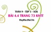 Bài 4.4 trang 73 Toán 9 tập 1 Kết nối tri thức